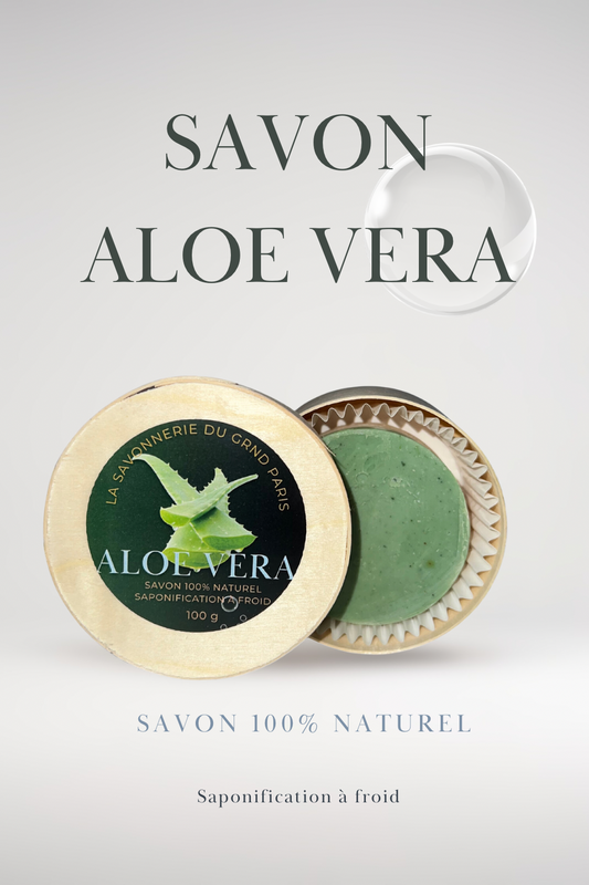 savon Aloe Vera naturel fait main pour peau sèche et sensible, hydratant et apaisant