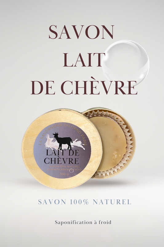 savon Lait de Chèvre fait main pour peau sèche et mature, nourrissant et régénérant